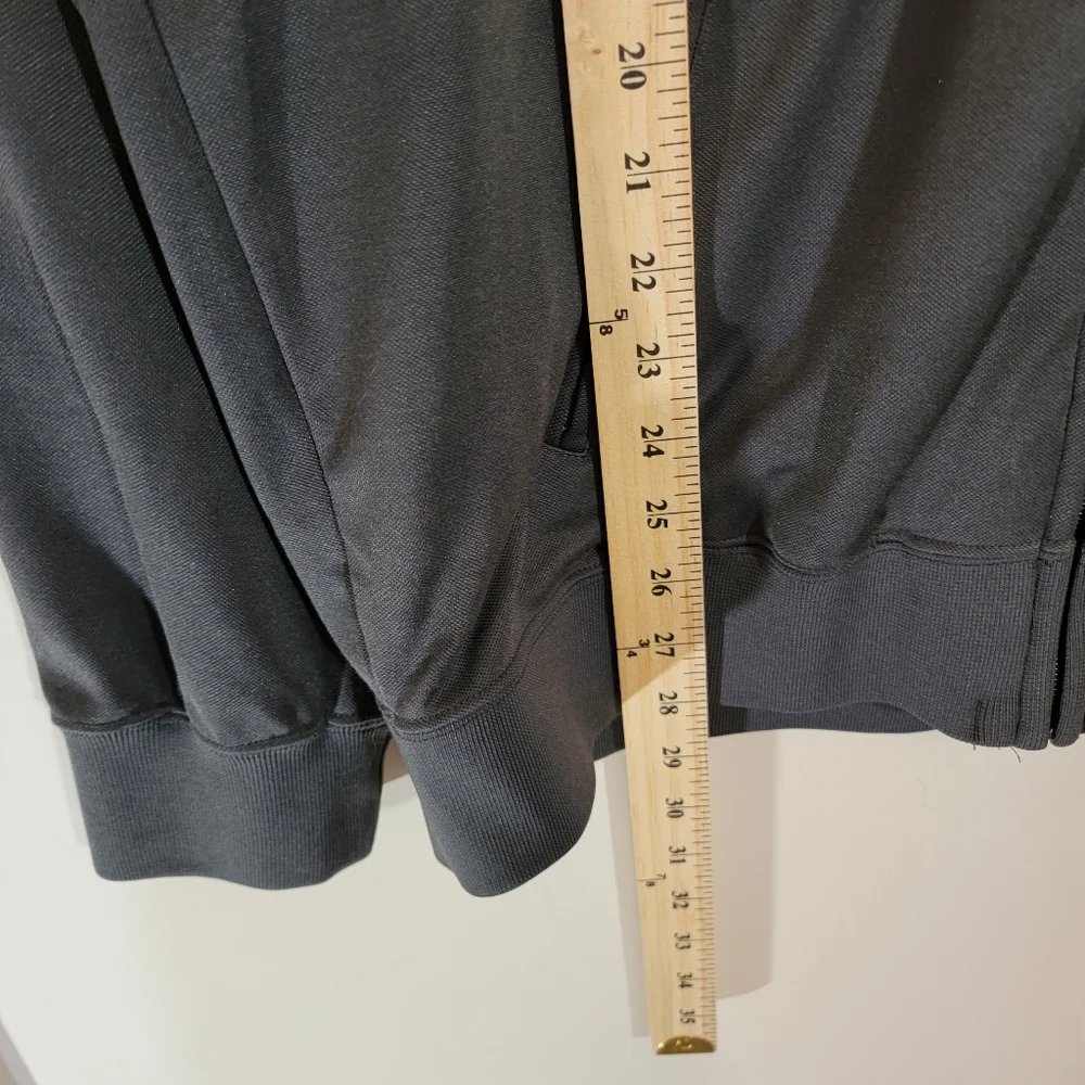 Hurley International Double Zip Warm-Up/Track Jacket Gray Sz LG- dk. gray
